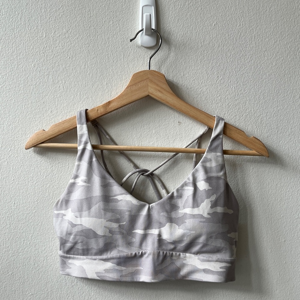 Athleta Gray Camo Women's Sports Bra